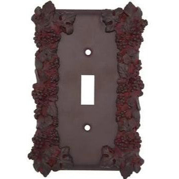 ANNE AT HOME Grapes & Floral Wall Plate (Rust Finish)