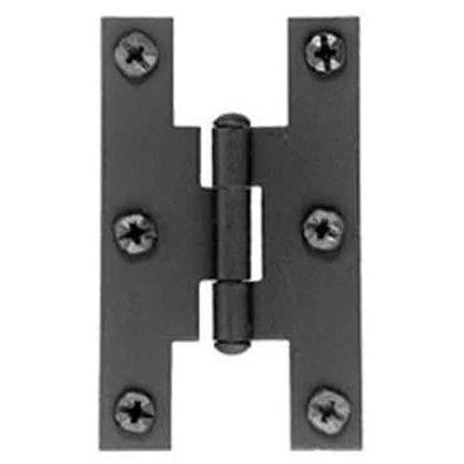 ACORN MANUFACTURING Pair of 3 Inch Tall H Style Hinges (Solid Iron, Flush Mount)