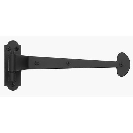 ACORN MANUFACTURING 13 3/8 Inch Rough Iron Bean Style Strap Shutter Hinge (Matte Black)