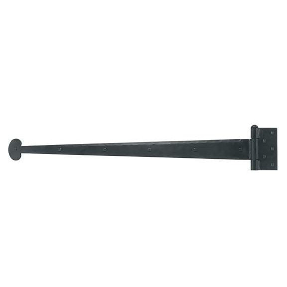 ACORN MANUFACTURING 30 Inch Iron Art Bean Strap Hinge (Matte Black Finish)