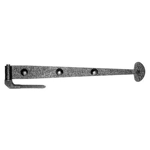 ACORN MANUFACTURING 19 5/8 Inch Rough Iron Bean Strap Hinge (Matte Black Finish)