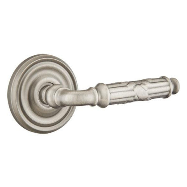 EMTEK Solid Brass Ribbon & Reed Lever With Regular Rosette