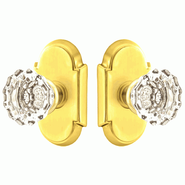 EMTEK Emtek Crystal Astoria Door Knob Set With # 8 Rosette