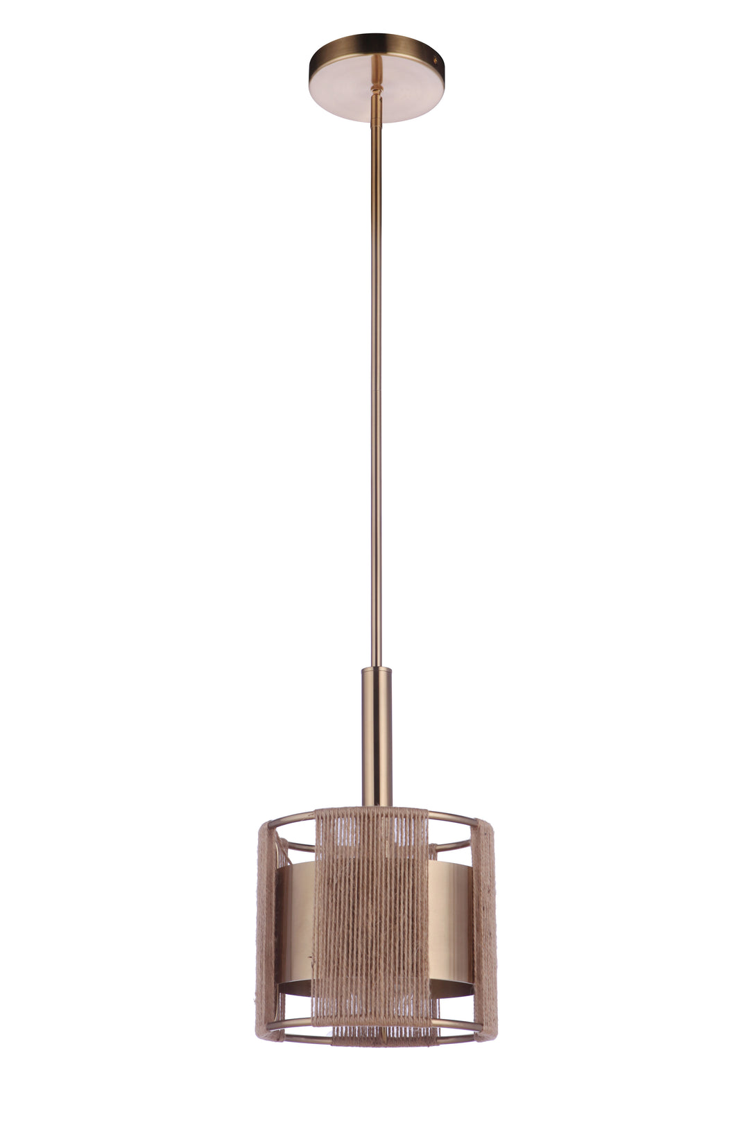 CRAFTMADE Kensey 1 Light Mini Pendant in Satin Brass