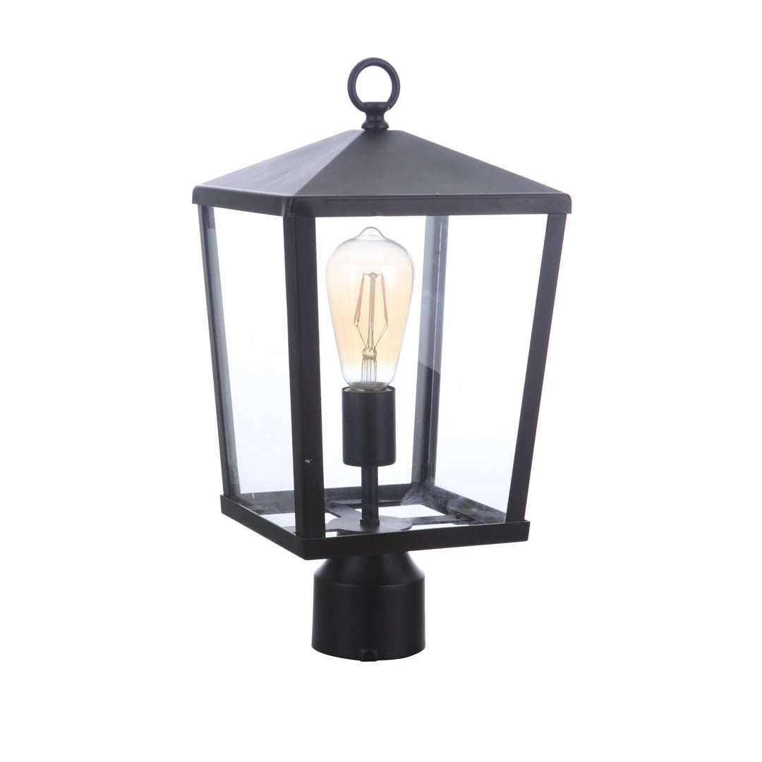 CRAFTMADE Olsen 1 Light Medium Outdoor Post Lantern in Midnight