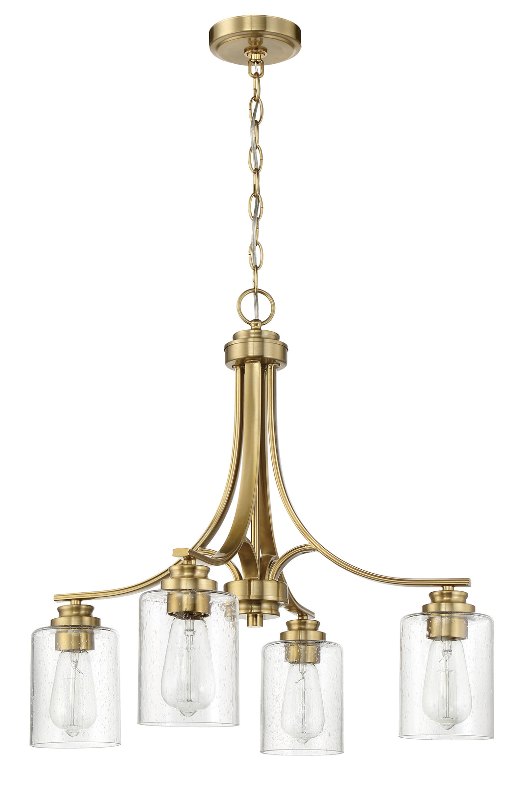 CRAFTMADE Bolden 4 Light Chandelier in Satin Brass