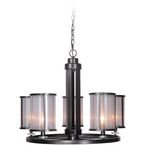 CRAFTMADE Danbury 5 Light Chandelier in Matte Black