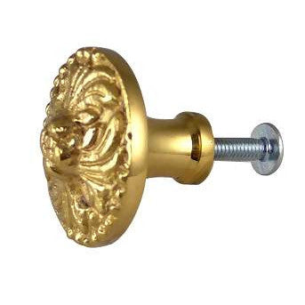 COPPER MOUNTAIN HARDWARE 1 1/4 Inch Polished Brass Rococo Cabinet Knob (Several Finishes Available)