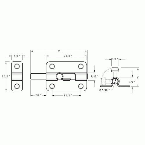 DELTANA 3 Inch Solid Brass Barrel Bolt (Oil Rubbed Bronze Finish)