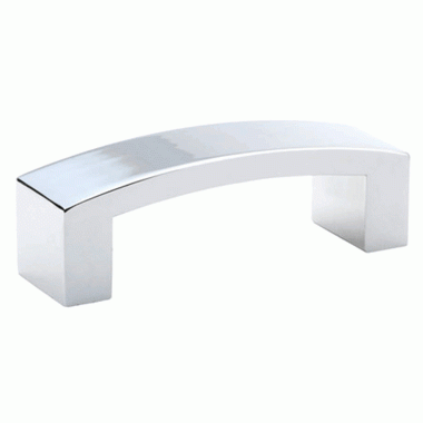 EMTEK 3 3/8 Inch Overall (3 Inch c-c) Bauhaus Pull (Polished Chrome Finish)