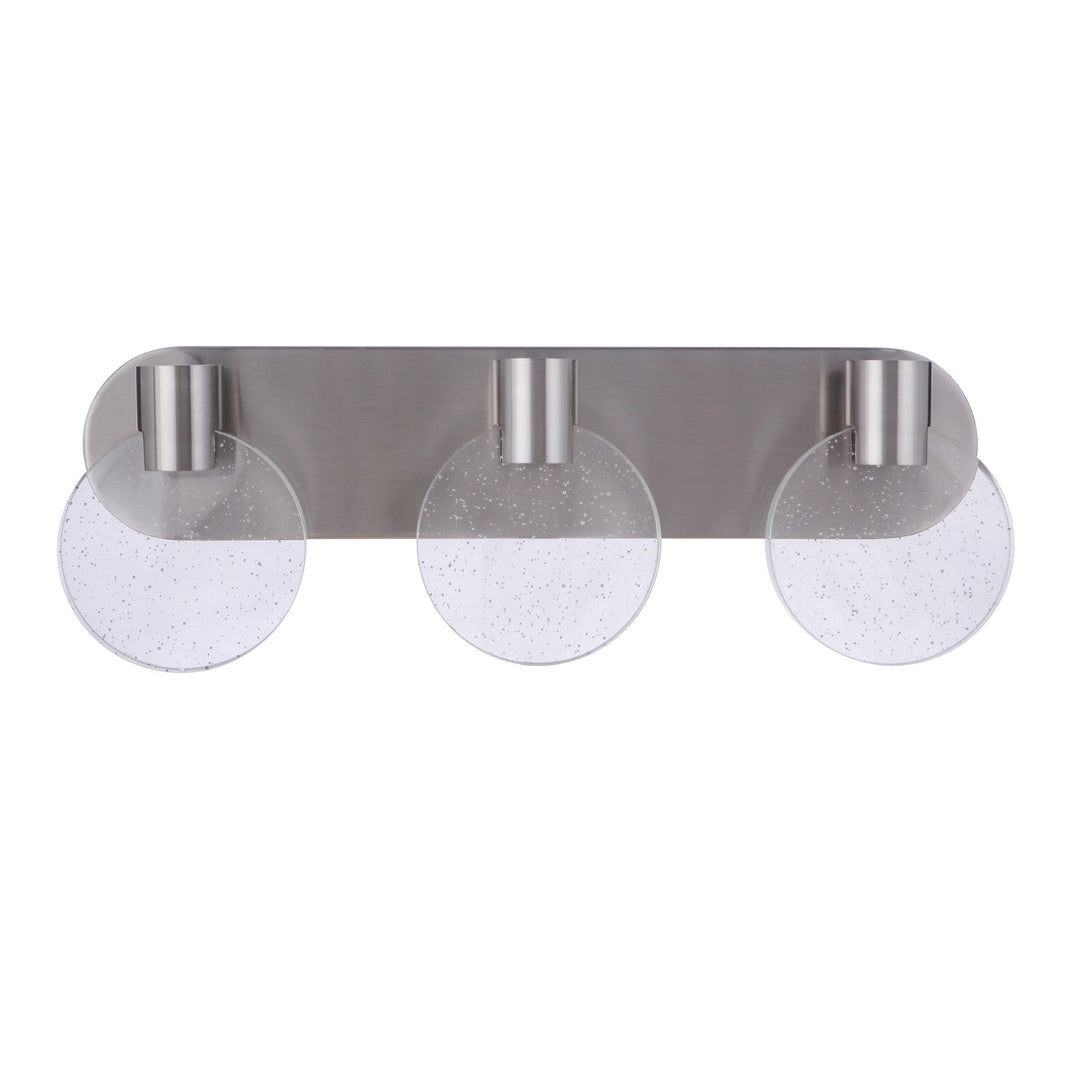 CRAFTMADE Glisten 3 Light LED Vanity in Brushed Polished Nickel