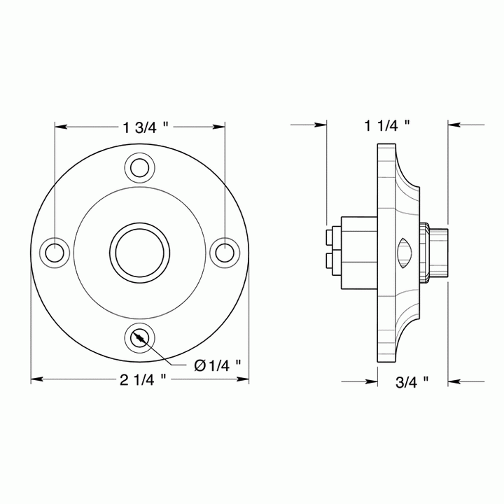 DELTANA 2 1/3 Inch Contemporary Push Button Door Bell (Antique Brass Finish)