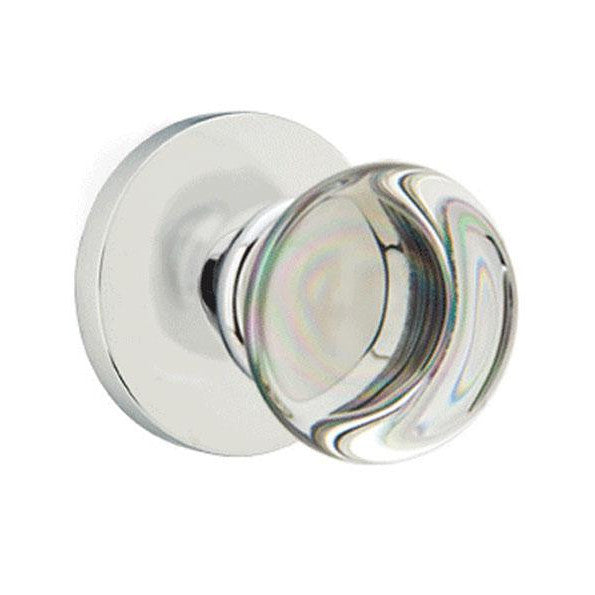 EMTEK Providence Crystal Emtek Door Knob Set With Disc Rosette