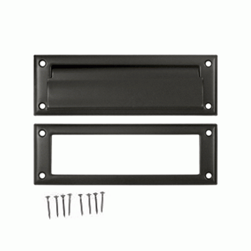 DELTANA 8 7/8 Inch Brass Mail & Letter Flap Slot (Oil Rubbed Bronze Finish)