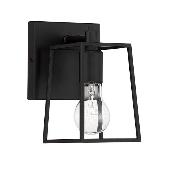 CRAFTMADE Dunn 1 Light Wall Sconce in Flat Black