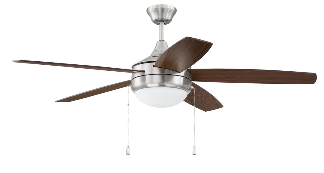 CRAFTMADE 52" Phaze Energy Star 5 in Brushed Polished Nickel w/ Walnut/Dark Oak Blades