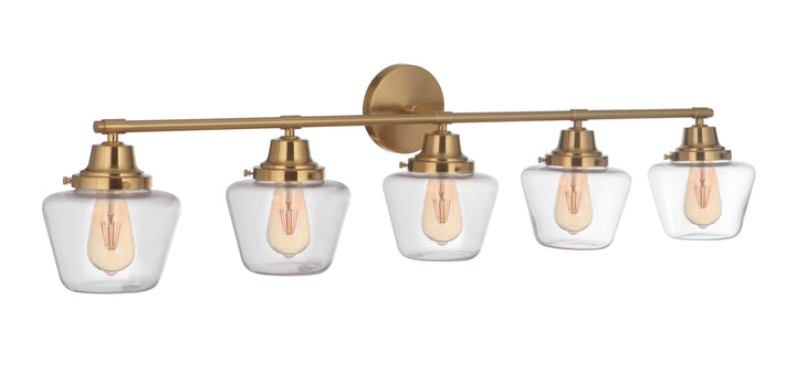 Essex 5 Light Vanity in Satin Brass CRAFTMADE