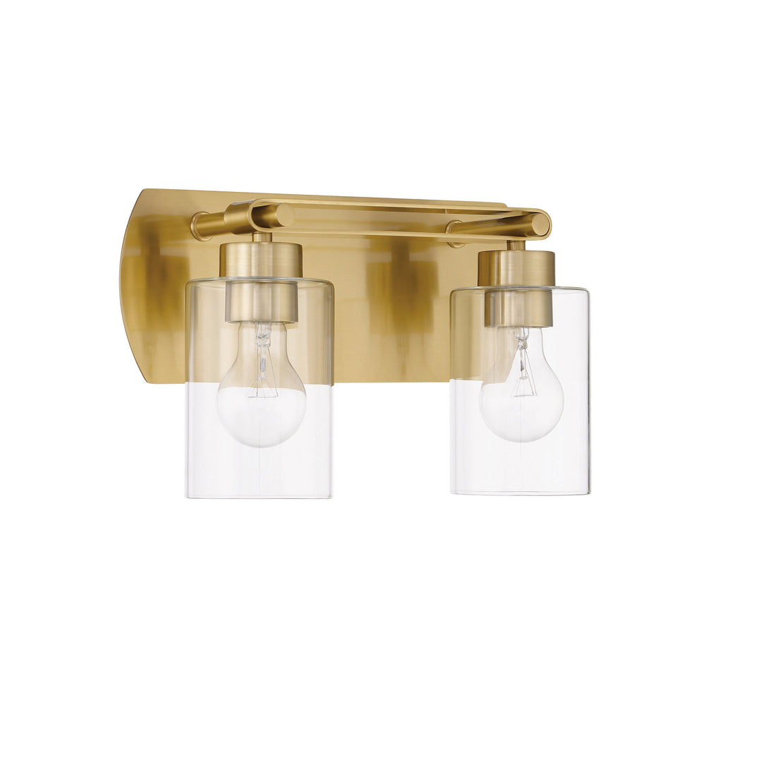 CRAFTMADE Hendrix 2 Light Vanity in Satin Brass