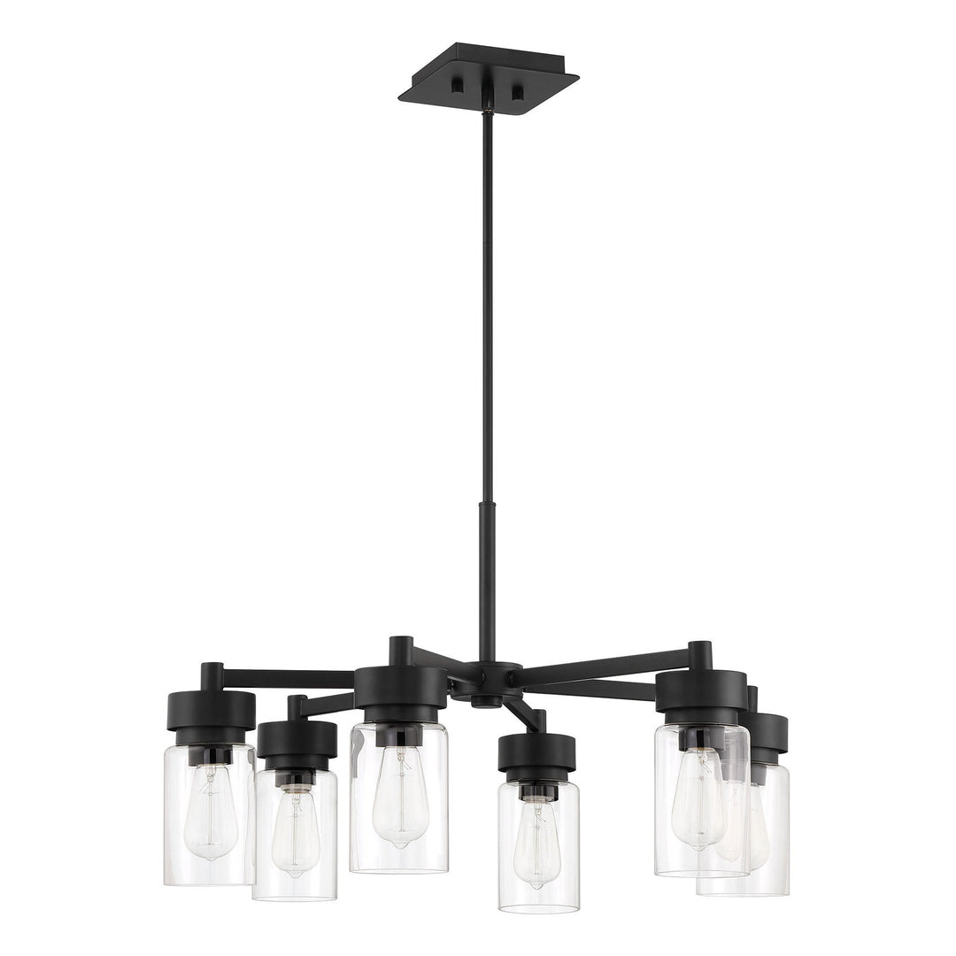 CRAFTMADE Bennet 6 Light Outdoor Chandelier in Midnight