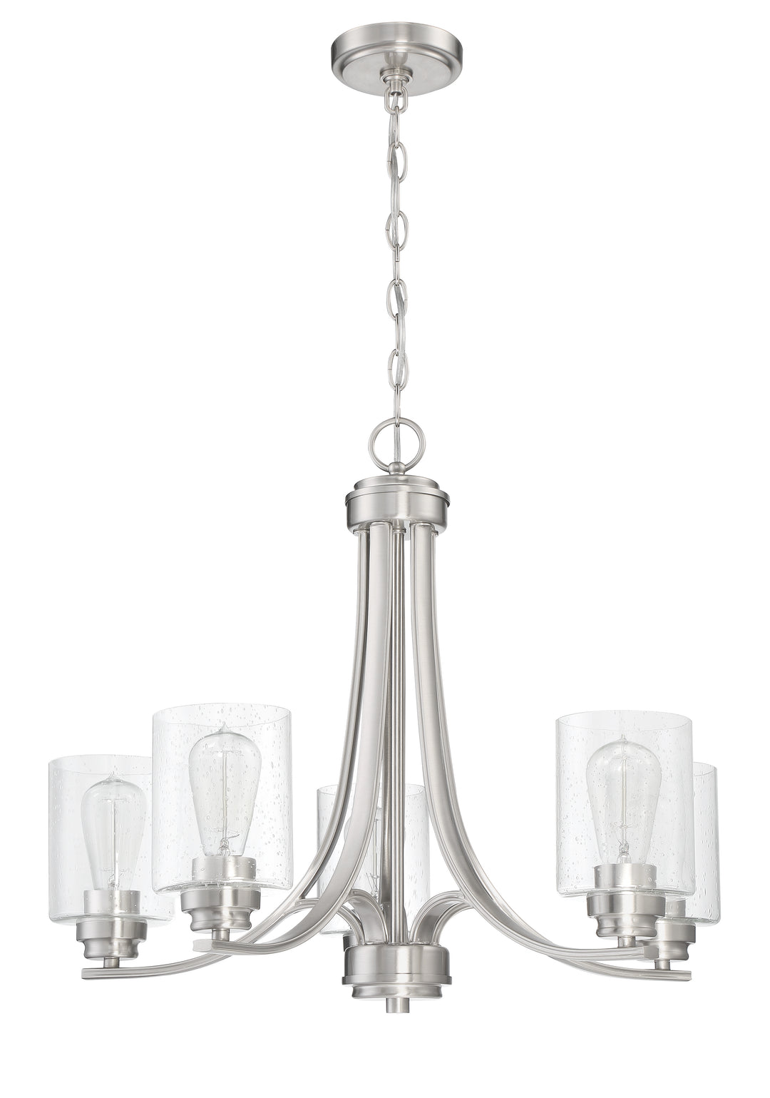 CRAFTMADE Bolden 5 Light Chandelier in Brushed Polished Nickel