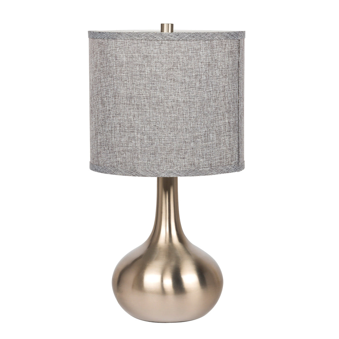 CRAFTMADE 1 Light Metal Base Table Lamp in Brushed Polished Nickel