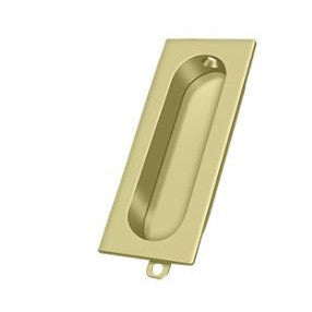 DELTANA Rectangular Solid Brass Pocket Door Pull