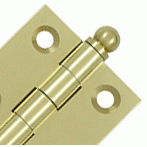 DELTANA 1 1/2 Inch x 1 1/2 Inch Solid Brass Cabinet Hinges (Unlacquered Brass Finish)