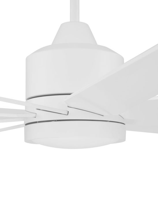 ##Antique Hardware## 60" Champion Indoor/Outdoor (Damp) in Matte White w/ Matte White Blades