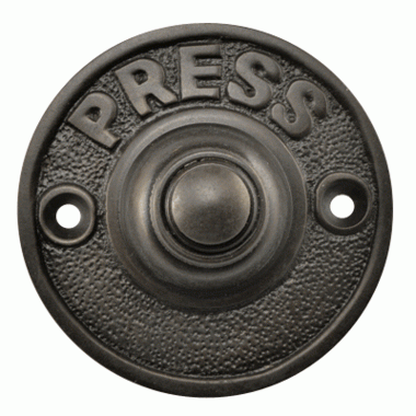 COPPER MOUNTAIN HARDWARE Classic American PRESS Doorbell Push Button (Oil Rubbed Bronze Finish)