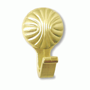 COPPER MOUNTAIN HARDWARE Coat Hook: Shell Shape (Polished Brass Finish)