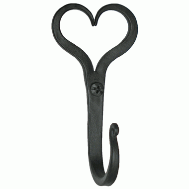 ACORN MANUFACTURING Colonial 3 3/4 Inch Hand Forged Heart Style Hook