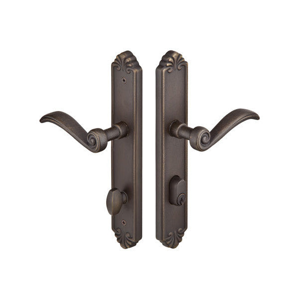 EMTEK Solid Brass Tuscany Keyed Style Multi Point Lock Trim (Medium Bronze Finish)