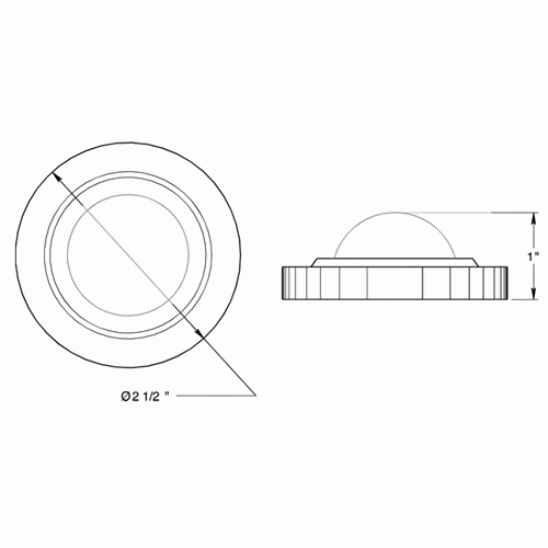 Convex Wall Door Hold / Door Stop (Antique Nickel Finish) DELTANA