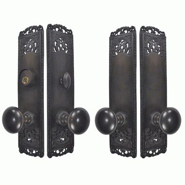 COPPER MOUNTAIN HARDWARE Cornice Plate Deadbolt Entryway Set (Several Finishes Available)