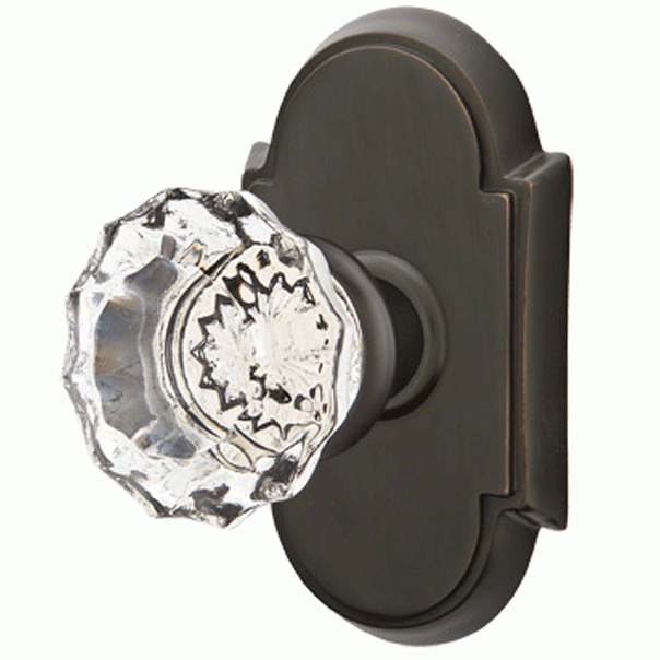 EMTEK Emtek Crystal Astoria Door Knob Set With # 8 Rosette