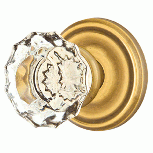 EMTEK Crystal Astoria Door Knob Set With Regular Rosette