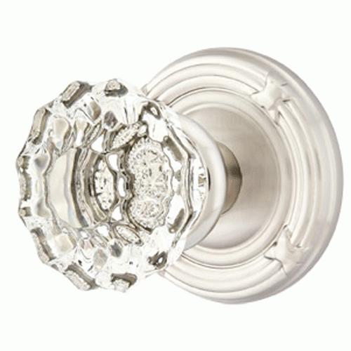 EMTEK Emtek Crystal Astoria Door Knob Set With Ribbon & Reed Rosette