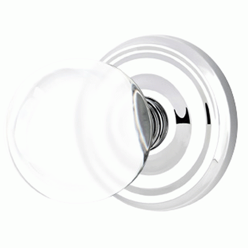 EMTEK Crystal Bristol Door Knob Set With Regular Rosette