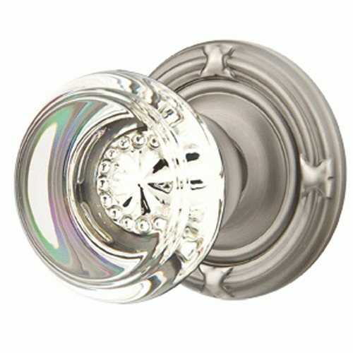 EMTEK Emtek Crystal Georgetown Door Knob Set With Ribbon & Reed Rosette