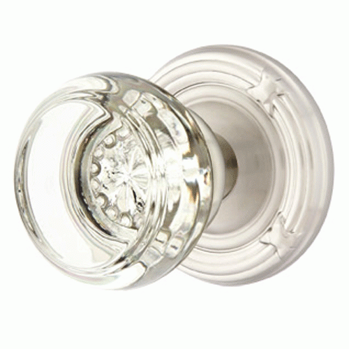 EMTEK Emtek Crystal Georgetown Door Knob Set With Ribbon & Reed Rosette