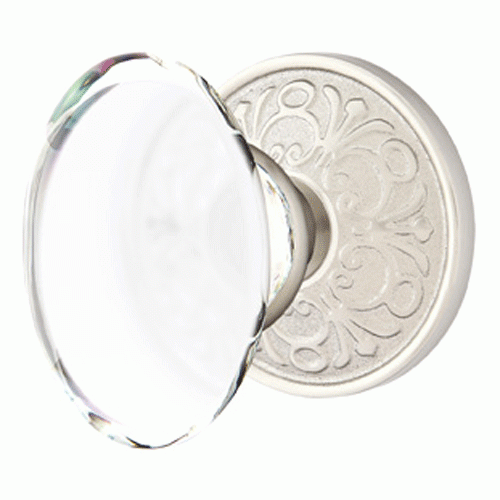 EMTEK Emtek Crystal Hampton Door Knob Set With Lancaster Rosette (Several Finish Options)