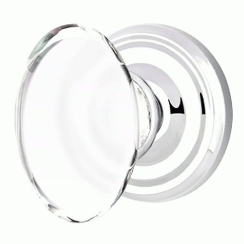 EMTEK Emtek Crystal Hampton Door Knob Set With Regular Rosette