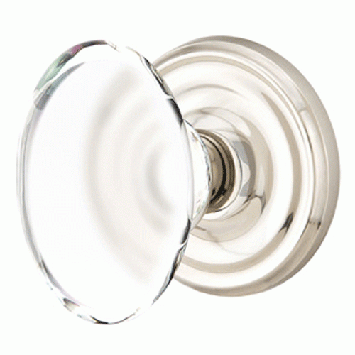 EMTEK Emtek Crystal Hampton Door Knob Set With Regular Rosette