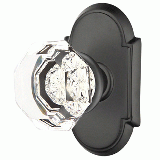 EMTEK Emtek Crystal Old Town Clear Door Knob Set With # 8 Rosette