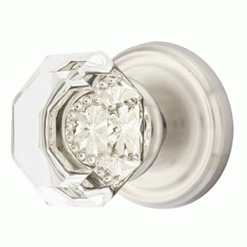 EMTEK Emtek Crystal Old Town Clear Door Knob Set With Regular Rosette