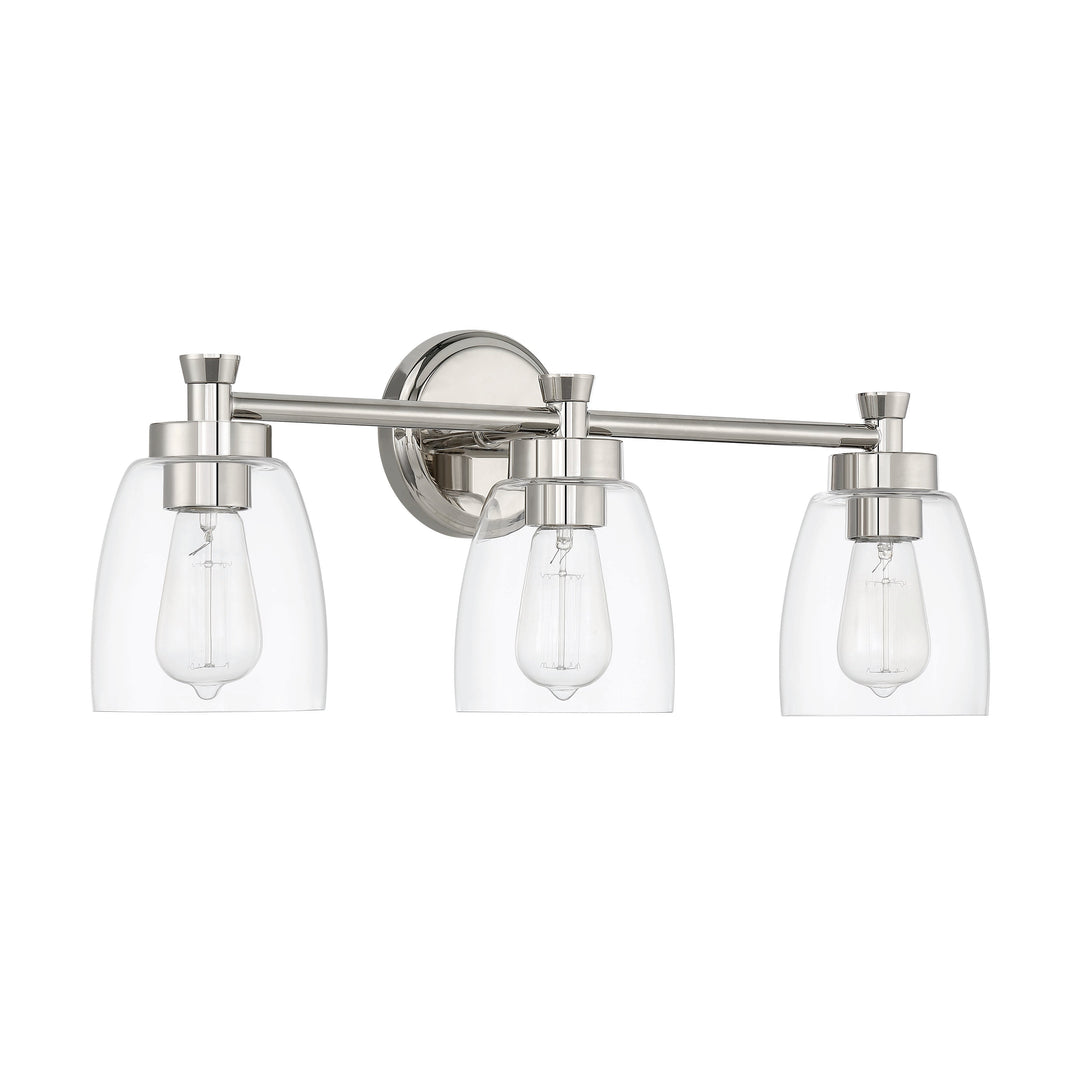 CRAFTMADE Henning 3 Light Vanity in Polished Nickel