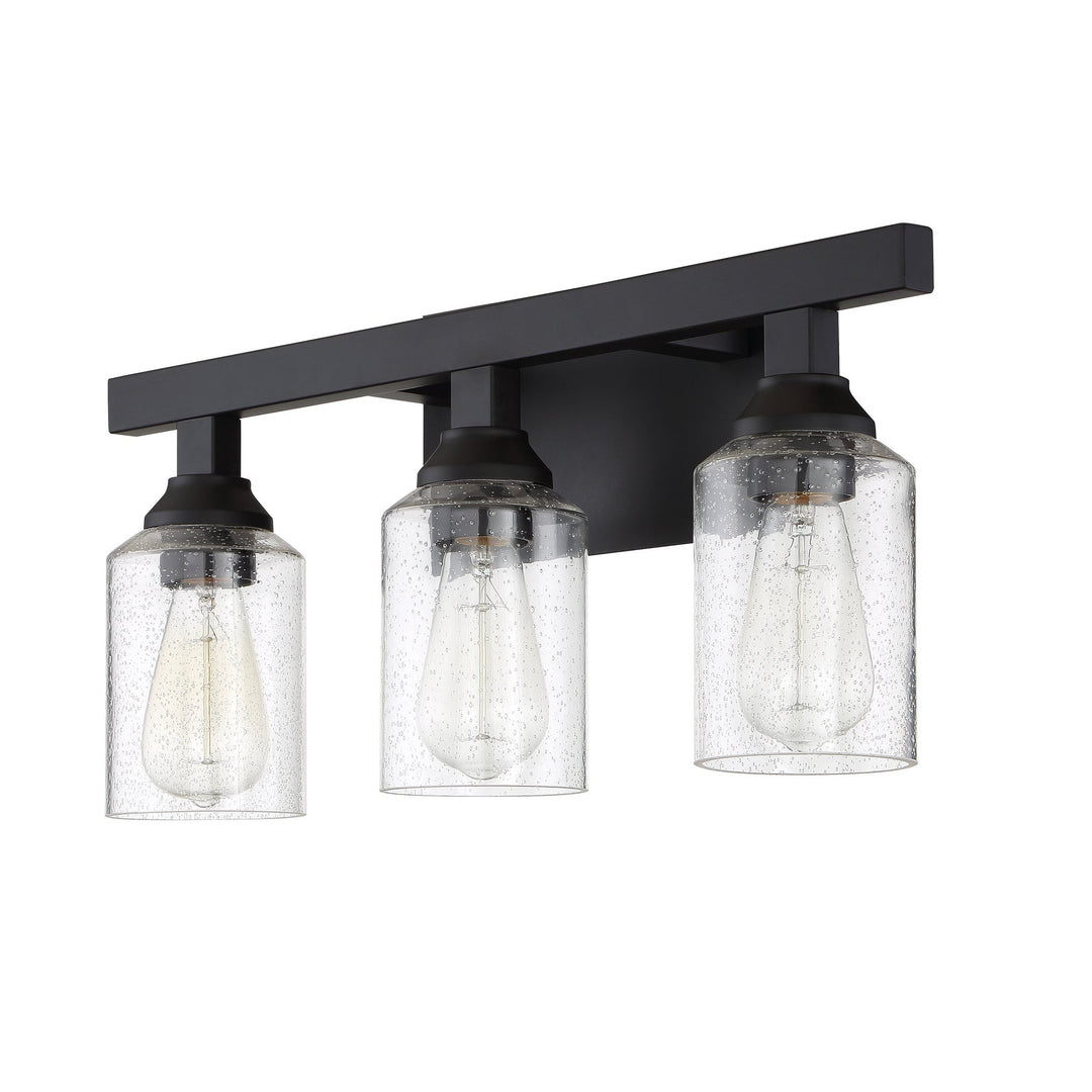 CRAFTMADE Chicago 3 Light Vanity in Flat Black