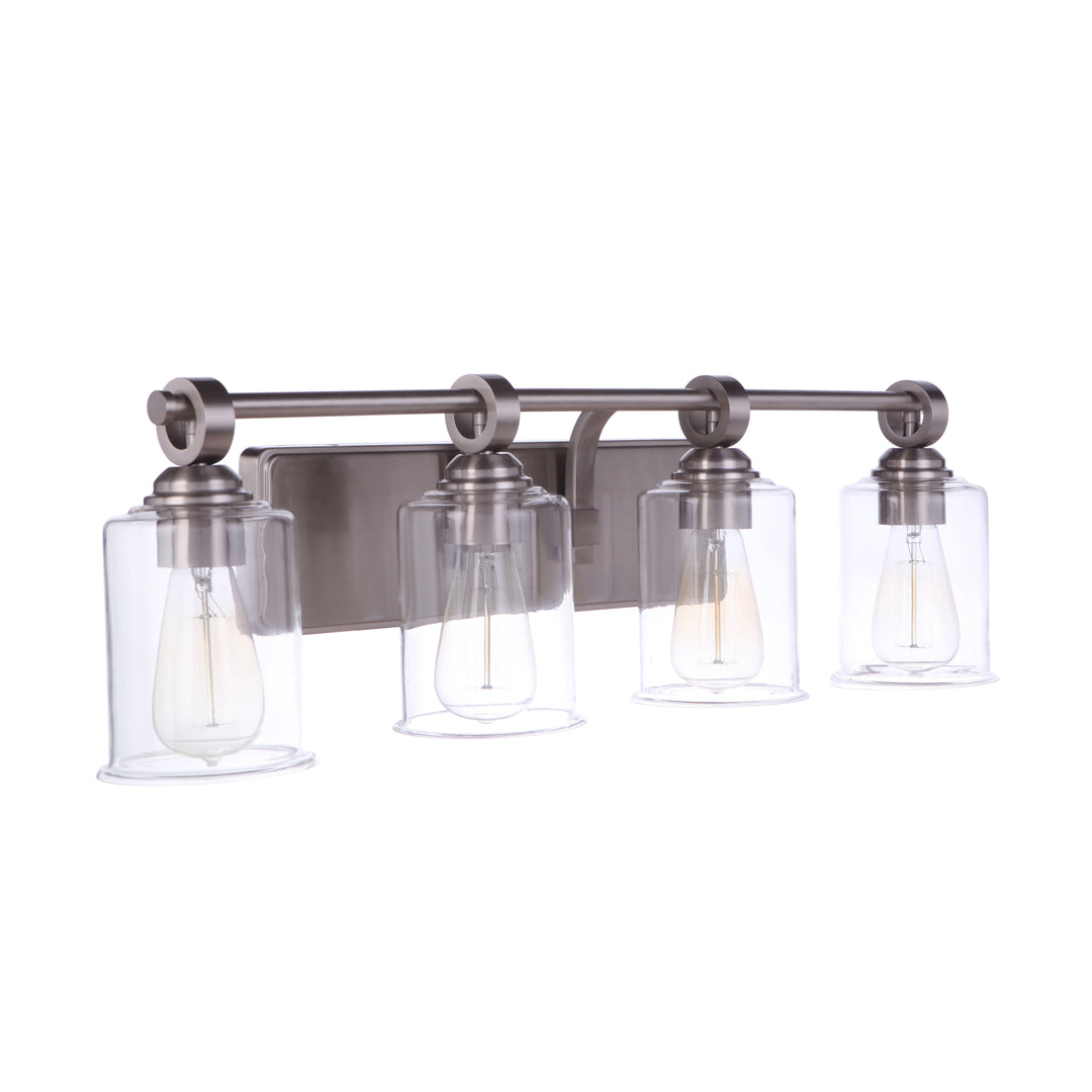 CRAFTMADE Romero 4 Light Vanity in Brushed Polished Nickel