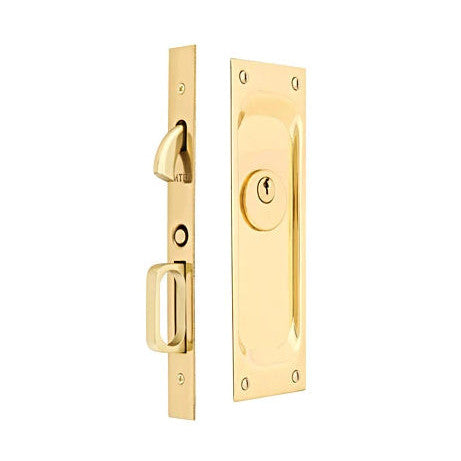 EMTEK Solid Brass Keyed Pocket Door Mortise Lock (Several Finishes Available)