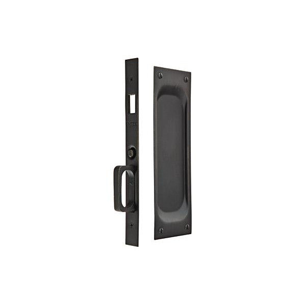 EMTEK Emtek Sandcast Bronze Rustic Modern Rectangular Mortise Pocket Door (Several Finishes Available)